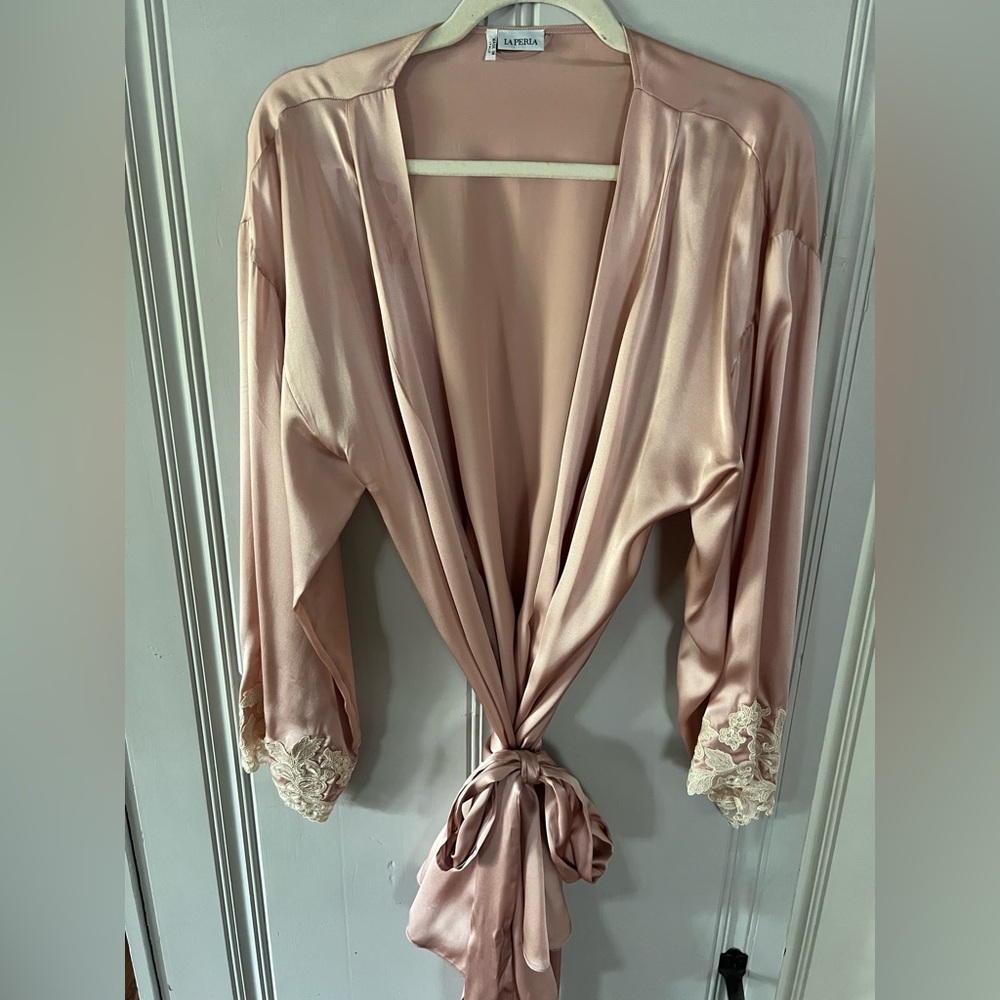 La Perla Robe in Blush Pink